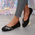 thumbnail image 5 of YOUYEDIAN Loafers for Women Fashion Slip On Round Toe Casual Low Heel Floral Deco Flats Versatile Comfy Dress Shoes, 5 of 5