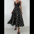 thumbnail image 4 of Vestidos de Verano para Mujer 2025, Vestido con Corsé Floral y Cuello de Lechera. Negro L, 4 of 10
