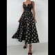 thumbnail image 4 of Vestidos de Verano para Mujer 2025, Vestido con Corsé Floral y Cuello de Lechera. Negro L, 4 of 10