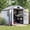 Vertical, variant on MELLCOM 8 x 10 FT Resin Outdoor Storage Shed with Floor, Outdoor Storage Tool Shed with Windows and Lockable Door, Resin Garden Shed for Lawnmower, Bike, Pool Supply