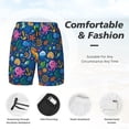 thumbnail image 6 of Picia Sea Fish pattern Mens Swim Trunks with Compression Liner Stretch Beach Shorts Quick Dry with Zipper Pockets No-Chafing Board Shorts-XX-Large, 6 of 9