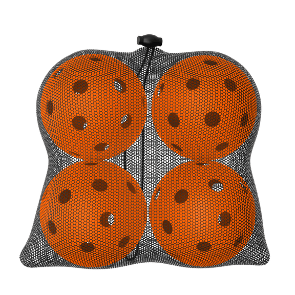 Pro Indoor Pickleballs USA Pickleball Approved Official 26 Hole Balls Free Mesh Bag Orange