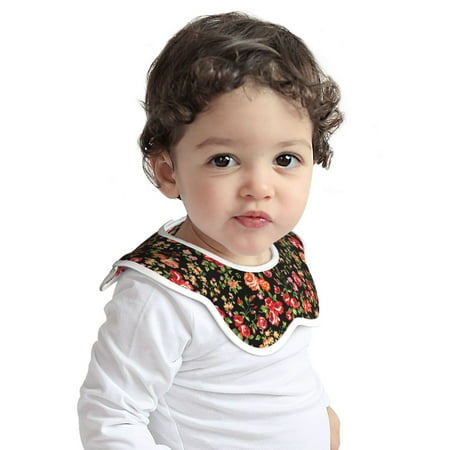 

Haiem ROMASA Muslin Baby Bibs Cotton Baby Bandana Drool Bibs for Child Absorbent Newborns Infant Burp Cloths for Teething Drooling(Rose Flowers )