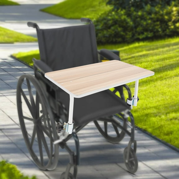 TFCFL Wooden Wheelchair Table Wheelchair Tray with Accessories for Eating Reading Writing 57 X 30 cm