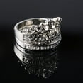 thumbnail image 4 of PVCS Bague Mode Femme en Forme de Couronne avec Strass, 4 of 8