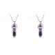 thumbnail image 4 of Sonducket Abalorio de columna hexagonal, regalos de aniversario hechos a mano, colgantes colgantes, abalorios de cristal, artesanal, Violeta 2piezas, 4 of 6