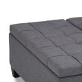 thumbnail image 4 of WyndenHall  Elliot Transitional Table Ottoman Slate Grey 36"w x 36"d x 16.5 "h Faux Leather, Foam Square Faux Leather, 4 of 5