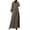 Brown, variant on Elegant Women's Long Sleeve Button Down Abaya Casual Dress Dubai Fashion Outerwear