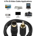 thumbnail image 5 of Cable S Video Uxcell 0.56ft, Adaptador Convertidor de 4 Pines S-Video Macho a RCA Macho para Receptor de TV Monitor, 5 of 5