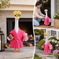 thumbnail image 7 of 23 Inch Large White Goose Clothing Decorative Bathrobe Style Lawn Goose Costume, Purple Bathrobe Outfit for 23 Inch Porch Goose Statue, Soft Comfortable Garden Yard Decor & Gift for Goose Collectors, 7 of 7