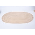 thumbnail image 7 of Mrehloy 14 x20 inch Oval Braided Placemats Set of 6,  Table Mats for Dining Tables Washable Heat Resistant Boho Place Mats for Daily ,Beige, 7 of 7