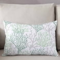 thumbnail image 2 of Sage Green Coral Throw Pillow Cover Case, Couch Sofa Bed Pillowcase, Soft Decorative Lumbar Pillow Protector, Summer Beach Coastal Ocean Life Ombre 12x20Inch Reversible Pillow Shams with Zipper, 2 of 6