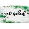thumbnail image 1 of Get Naked Tapis de Bain Abstrait Aquarelle Floral Plante Botanique Drôle Citations Mignonnes Rustique Nature Printemps Artistique Doux Microfibre Mémoire Antidérapant Tapis de Salle de Bain 31.5"x20 Pouces, 1 of 6