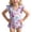 j-1023Purple421, variant on MEZZALL Summer Long Sleeve Swimsuits For Girls Cartoon Printed Sun Bathing Suit With Bikini Style Tropical With Cartoon / Flower Print Beachwear