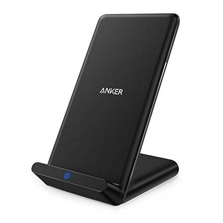 anker wireless charger, qi-certified wireless chargercompatible iphone xr/xs max/xs/x / 8/8 plus, samsung galaxy s9/s9+/s8/s8+/s7/note 8, and more, powerport wireless 5 stand (no ac adapter)