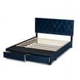 thumbnail image 6 of Baxton Studio Caronia Modern Upholstered Storage Platform Bed, Queen, Navy Blue, 6 of 7