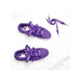 thumbnail image 4 of Women's Extra Wide Shoestrings Flat Satin Ribbon Shoelaces for Sneakers 2 Pairs Dark Purple 70cm/27.6", 4 of 4