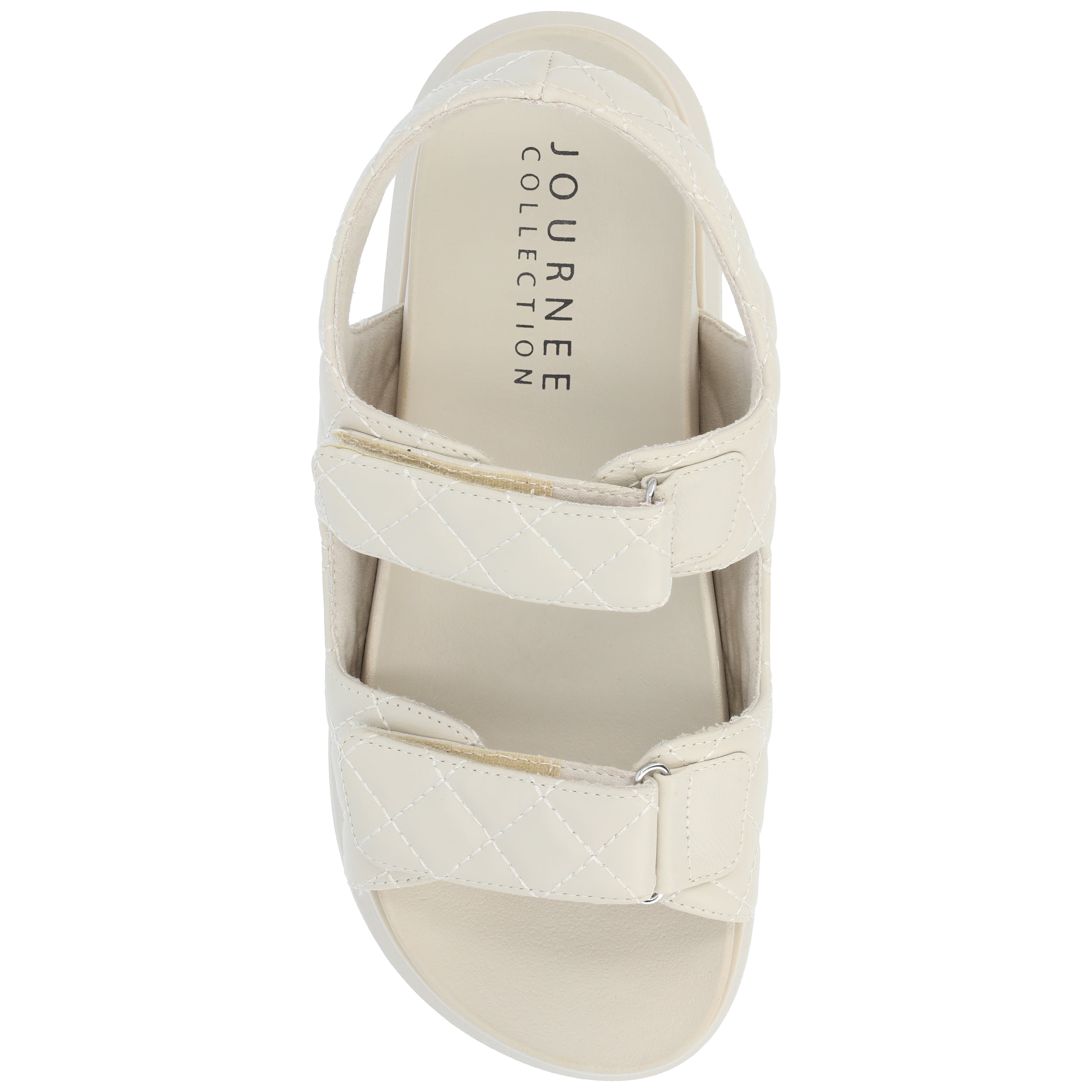 Journee Womens Debby Hook and Loop Platform Sport Sandals
