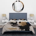 thumbnail image 3 of Designart "Blue Minimalist Expression III" Modern Bedding Covert Set - Abstract Minimalism Blue Abstract Bed Set With 2 Shams, 3 of 6