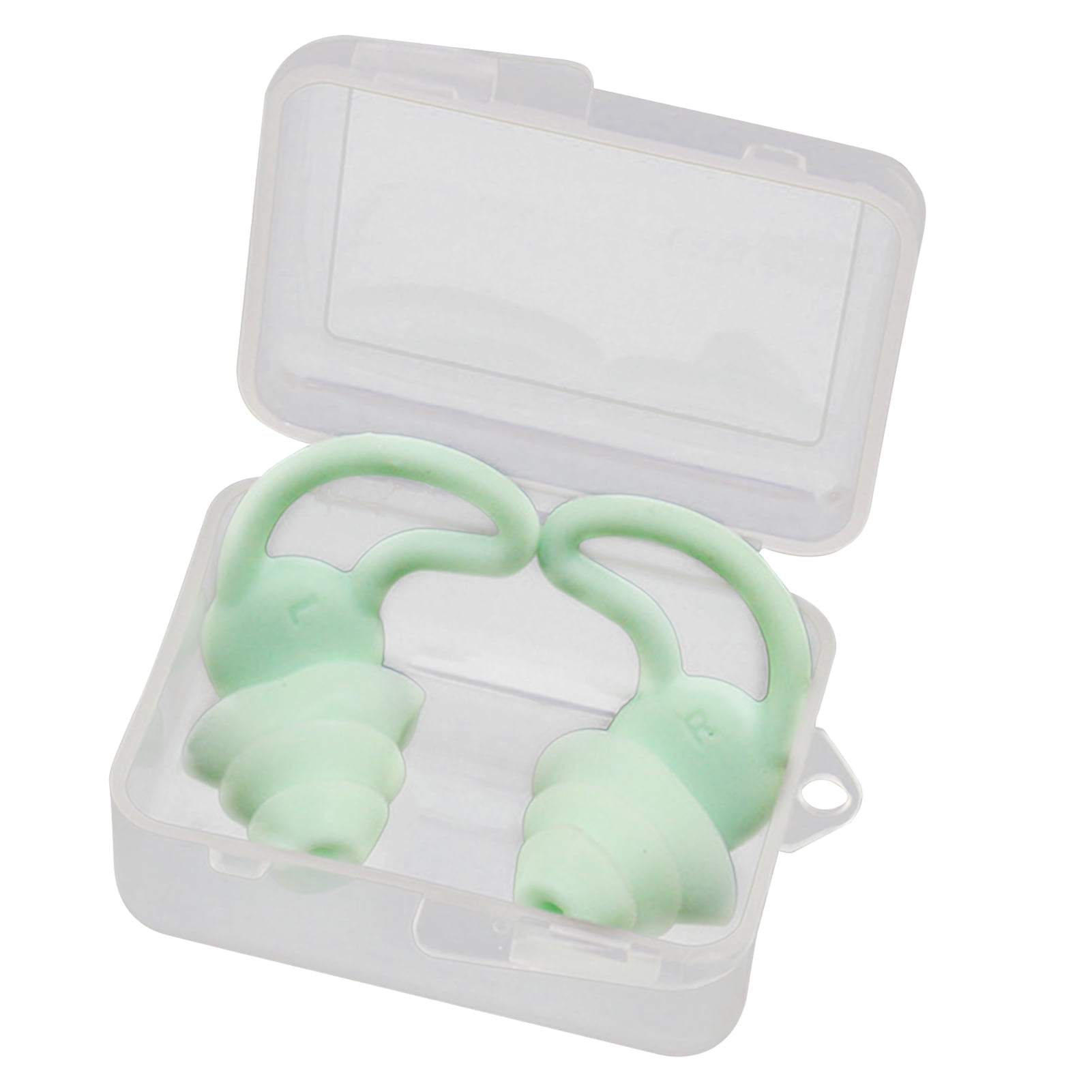 Showering Mpow 10 Pairs Swimming Ear Plugs with Storage Box SNR 28dB Moldable Silicone Ear Plug Working-Green Water-Block Ear Plug for Swimming Waterproof Swim Earplugs Adults Surfing Sleeping