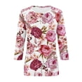 thumbnail image 5 of Womens Tops 3/4 Sleeve Plus Size Halloween Ladies Work Vintage Comfortable Floral, 5 of 5