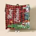 thumbnail image 6 of YELEE Meaningful Gifts for Christmas Snowman Christmas Tree Checkered Print Blanket Softness Thorw Unique Present for Xmas Family Party 50"x60", 6 of 7