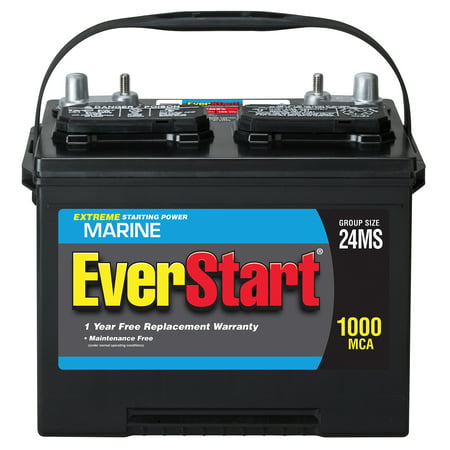 EverStart Lead Acid Marine Battery, Group 24MS - 1000