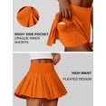 thumbnail image 5 of Pinspark Pleated Skirts for Women High Waisted Tennis Skort with Shorts Tummy Control Golf Skorts Quick Dry Skater Skirt, 5 of 6