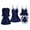 Navy, variant on BeaUTT Pajamas for Women Pants Set Women's Satins Silk Nightwear Lace Tank Tops Shorts Robe Dress Four-Piece Pajamas Sets Pink S