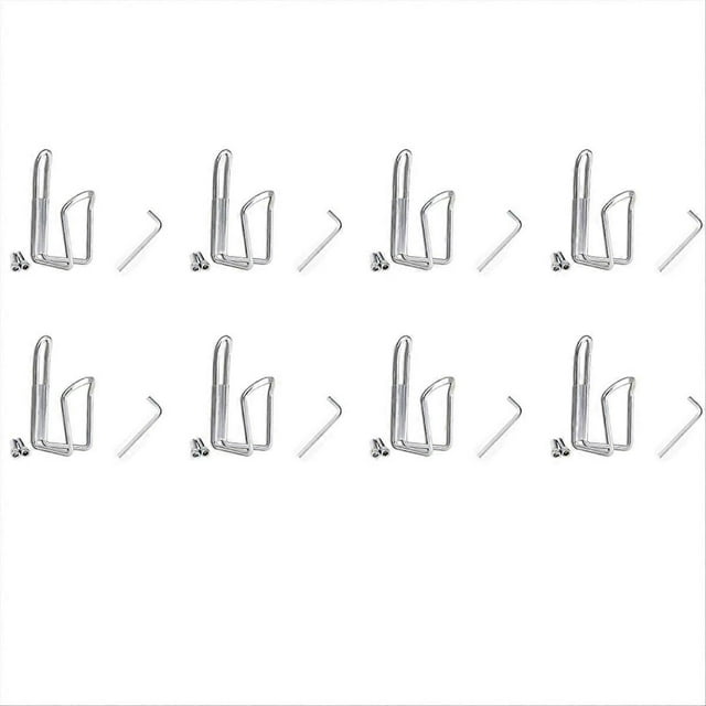 Silver Bicycle Bottle Cage Compatible With Any Standard Water Bottle