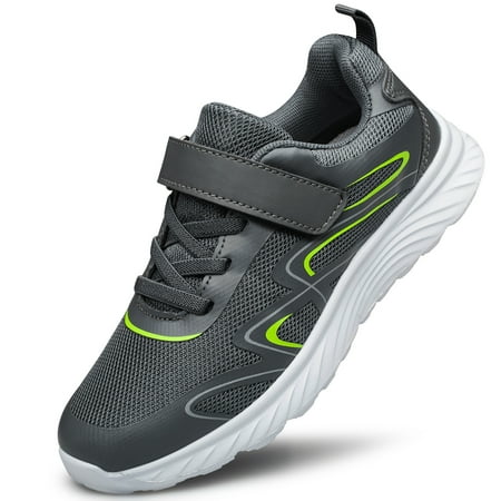 Kids Shoes Sneakers Boys Tennis Running Shoes Breathable Lightweight Athletic for Boys and Girls Grey Toddler Size 9