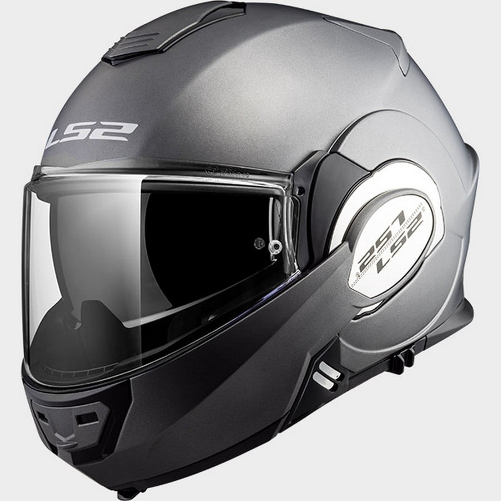 LS2 Helmets Valiant Modular Motorcycle Helmet with sunshield (Matte Titanium, Large) - Walmart