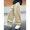 thumbnail image 5 of Kids Cargo Pants Classic Fit Jogger Pants for Girls Straight Leg Khaki Cargo with Pocket Girls Clothing Size 5-6 Years, 5 of 5