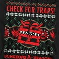 thumbnail image 2 of Dungeons And Dragons Check For Traps Ugly Christmas Unisex Adult Pull-Over Hoodie, 2 of 5