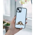 thumbnail image 5 of WIRESTER Shockproof Soft Rubber Cover Case for Apple iPhone 14 6.1" 2022, Basset Hound Dog Lying Down Looking Up On Light Blue Background, 5 of 5
