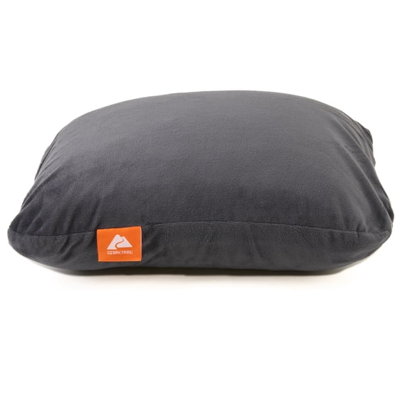Ozark Trail Memory Foam Camping Pillow, Adult Use, Dark Gray