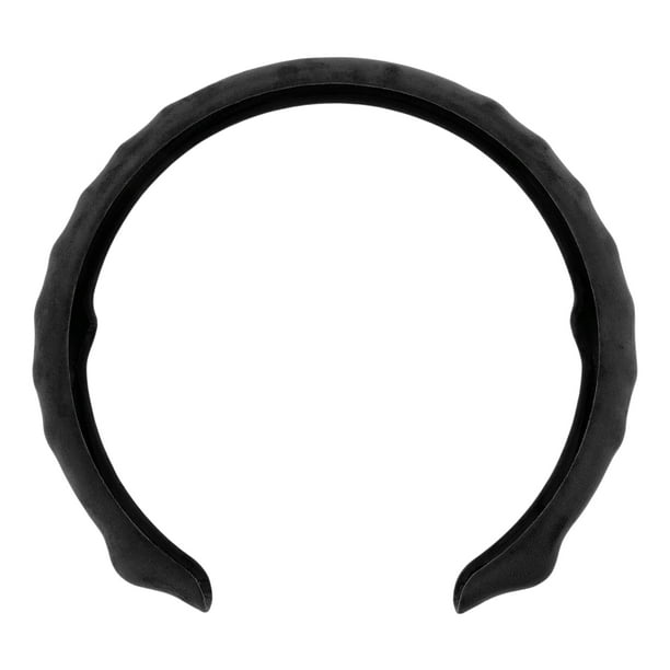 Cubierta de volante de cuero sintético PU, protector de volante de coche ABS, negro, 1 pieza