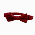 thumbnail image 3 of Hanerdun Kids Bowtie Pre-Tied Neckties Toddler Teen Boys Adjustable Solid Bow Ties Dark Red, 3 of 5