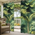 thumbnail image 3 of Summer Palm Tree Outdoor Curtains for Patio Waterproof,Windproof Privacy Curtains with Weighted Bottom,Nature Green Tropical Plant Leaves Outside Drapes for Picnic Garage Yard Cabana 54"x84" 2 Panel, 3 of 8