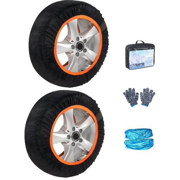 2Pcs Snow Socks for Tires Car Snow Sock for Tire Textile Snow Chains Fabric