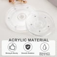 thumbnail image 4 of Plato giratorio Lazy Susan de acrílico Uxcell, organizador transparente de 6 pulgadas, bandeja giratoria de 360 grados para estante de especias, mesa, decoración de pasteles, despensa de cocina, baños, 4 of 7