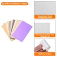 thumbnail image 3 of Uxcell 50 Business Card Stock 3.5" x 2" Blank Business Cards for Laser Printer Small Message Card Graffiti Scrapbooking DIY Thanks Cards, Fine Sand Silver, 3 of 6