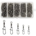 thumbnail image 7 of Fishing Swivel Snaps, 210pcs Rolling Barrel Swivel with Nice Snap Fishing Line Connector Fishing Tackle Kit for Saltwater Freshwater, 7 of 7