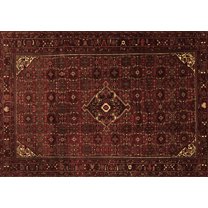 Ahgly Company Indoor Rectangle Persian Brown Traditional Area Rugs, 5' x 7'