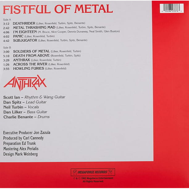 Anthrax Fistful of Metal - Record - Walmart.com