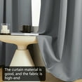 thumbnail image 3 of Blukids Blackout Curtains, 100% Polyester Curtains 51" L×39" W ,100% Black Out Curtains for Bedroom Windows Living Room, 2 Panels Set, Gray, 3 of 6
