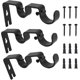 thumbnail image 1 of soportes para barra de cortina, ajustables, de metal resistente, con tornillos para cortinas de ventana (negro), 1 of 5