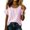 *Pink, variant on VBVC Women's Striped Cold Shoulder Short Sleeve T Shirt , Ladies' Crew Neck Loose Fit Casual Blouse , Summer Cutout Shoulder Top For Women,Black,S-2XL