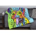 thumbnail image 3 of Dawhud Direct Dean Russo Love and a Dog German Shepherd Fleece Throw Blanket, 3 of 3