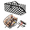Black White Checkered, variant on Hair Tool Organizer Travel Bag Compatible With Dyson Air Wrap Shark Hair Dryer, Wide-Open Accessories Organizer With Heat Resistant Mat Makeup Bag For Dyson Attachments Curling Iron